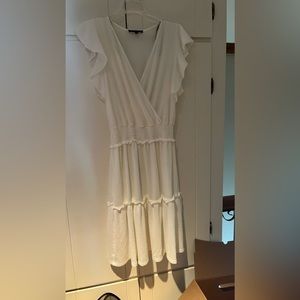 Caution to the Wind midi white dress